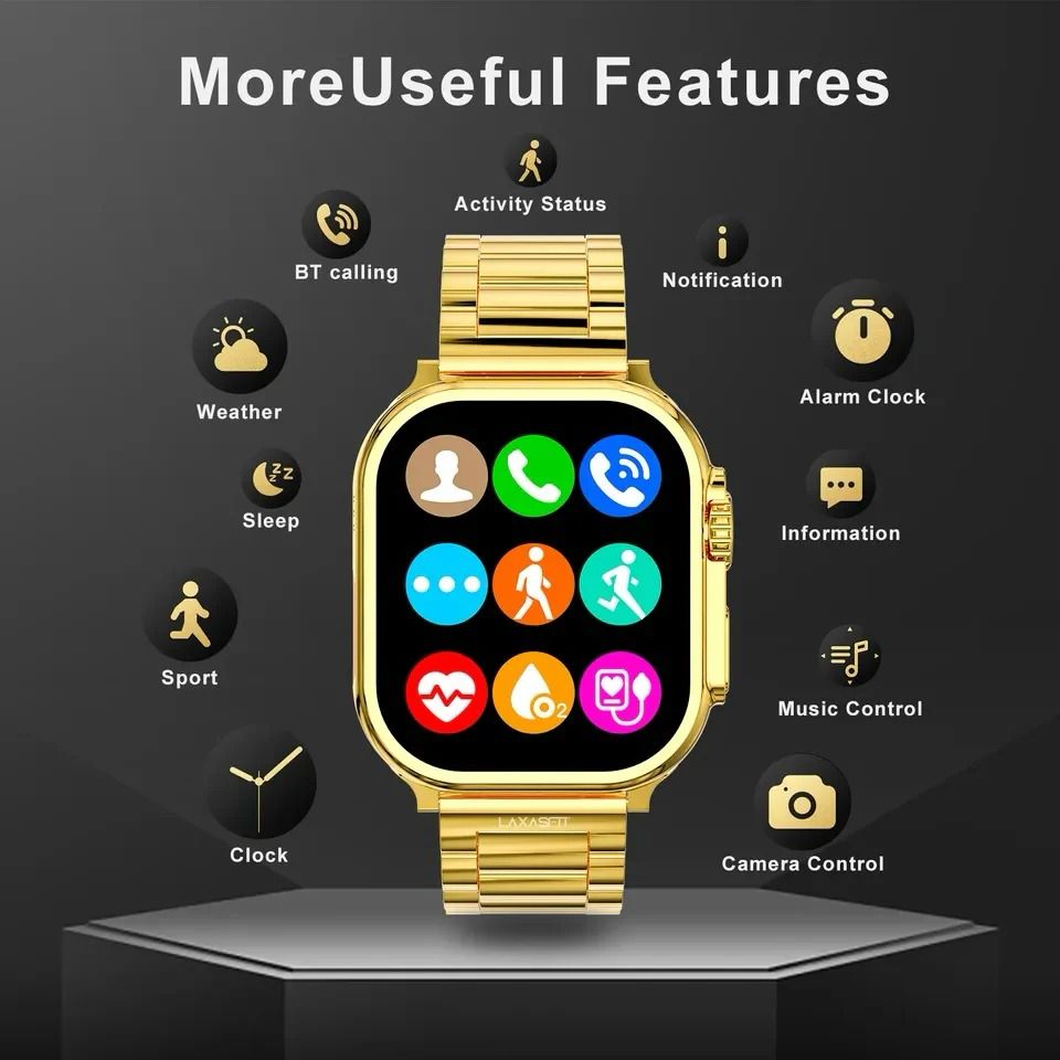 Tamaam™-Ultra 24k Golden Smart Watch