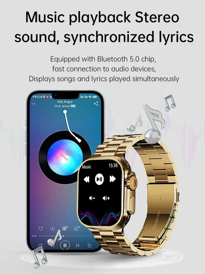 Tamaam™-Ultra 24k Golden Smart Watch